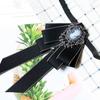 Rhinestone Black Rhinestone Ribbon Bowtie Ribbon Ribbon Bow Brooch  Business Formal Dress Shirt