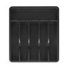 Cutlery Drawer Organizer Tray 6 Compartment Plastic Storage Box for Kitchen Utensils Forks Spoons Cutter Sturdy BPA-Free Divider Holder