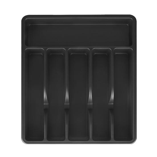 Cutlery Drawer Organizer Tray 6 Compartment Plastic Storage Box for Kitchen Utensils Forks Spoons Cutter Sturdy BPA-Free Divider Holder
