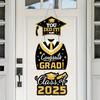 Выпускной 2025 года, подвесная табличка для входной двери Выпускной 2025 года Приветственная табличка для украшения крыльца выпускного