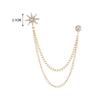 Snowflake Men's Brooch Hanging Chains Brooches ,Jewelry Accessories ,Fashionable Pin Lapel