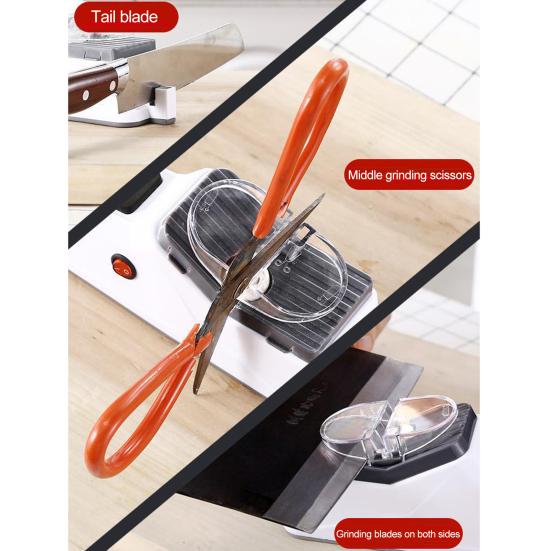 Professional Electric Knife Sharpener with Protective Cover Powerful Motor Quick Sharpening Whetstone Knife Sharpener