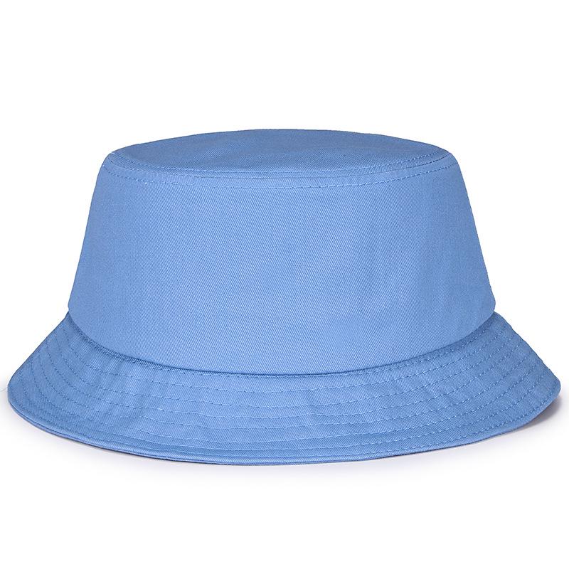 Solid Fashion Bucket Hats Summer Hat For Women Men Sun Cotton Flat Top Hat Fisherman Panama Hats