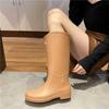 Fashion High Rain Boots, New Women's Long Water Boots, Warm and Velvet Casual Rain Shoes, Trendy Outdoor Water Shoes for Winter