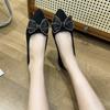 Women's Shoes 2024 Fashion Spring Fall Women's Flat Shoes Fashion Comfortable Bow Decoration Pointy Shallow Mouth Women's Shoes