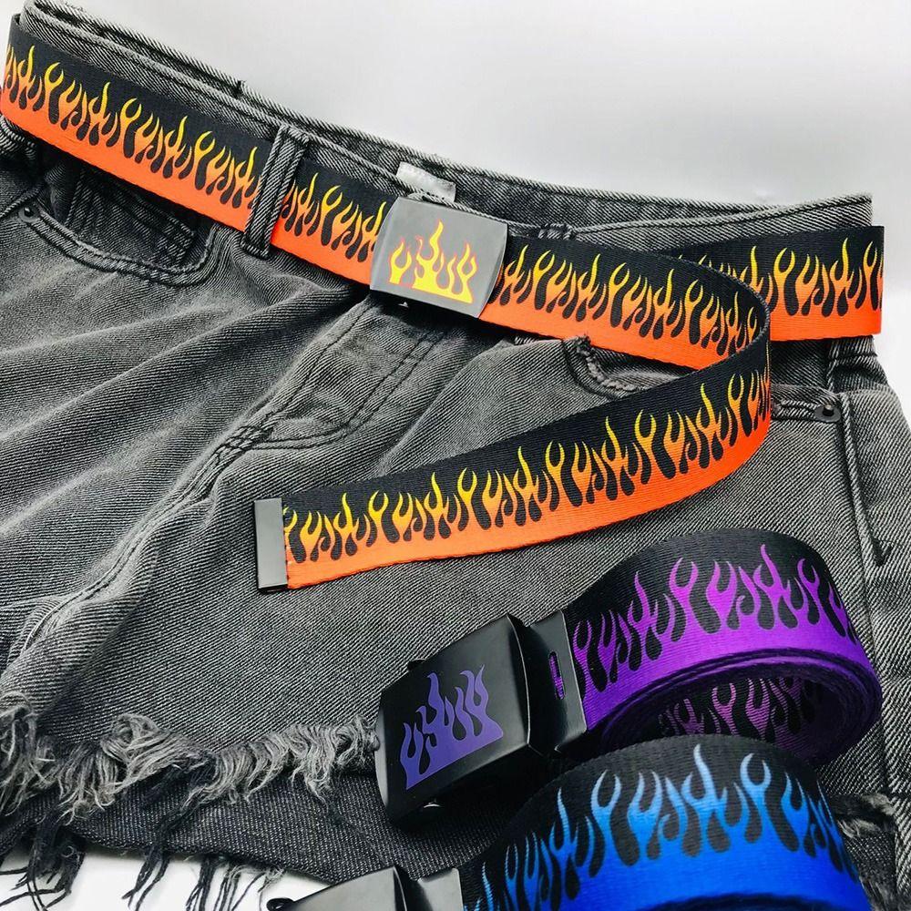 Casual Jeans Simple Hip Hop Belt Automatic Buckle Waistband Waist Band Canvas Strap