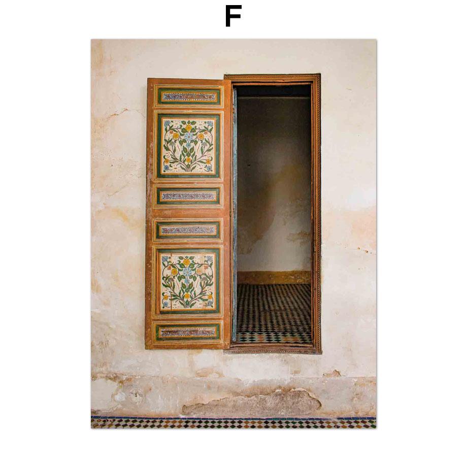 Allah Muslim Islamic Church Door Wall Art Canvas Painting Posters and Prints Nordic Living Room Room Decor Pictures Cuadros