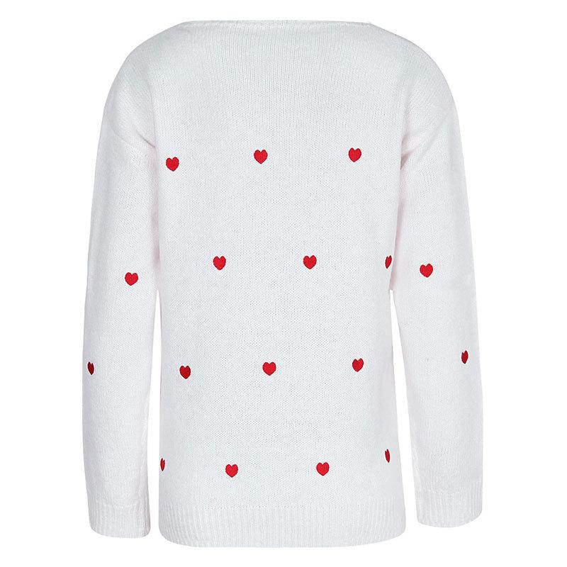 Женский осенний свободный однотонный вязаный джемпер в горошек с v-образным вырезом и длинными рукавами, свитера, топы