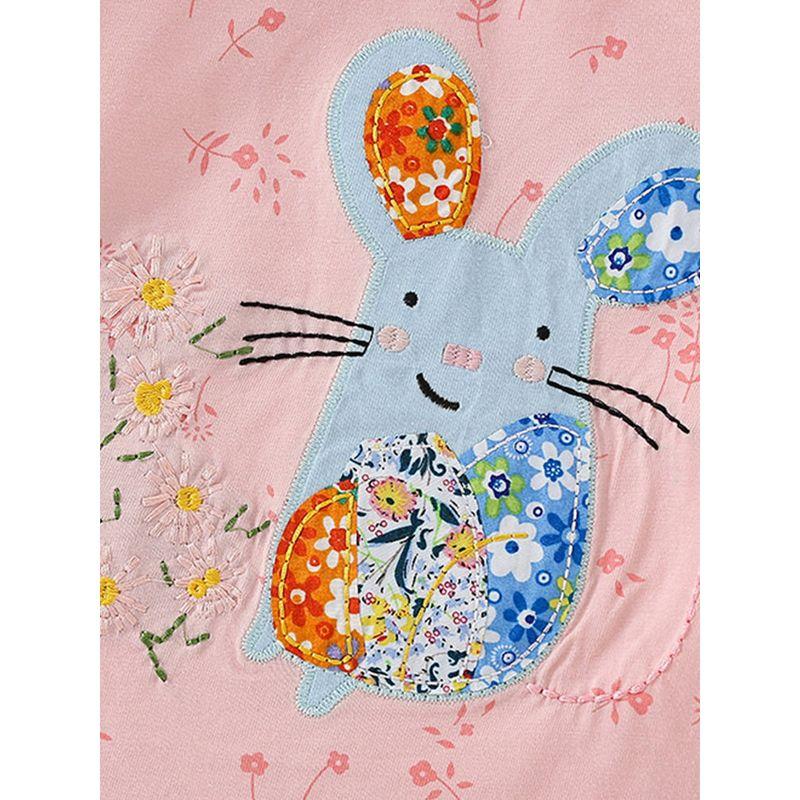 Girls' Cute Mouse Long-Sleeved T-Shirt, Spring and Autumn Pure Cotton, Little Girl's Inner Layering Shirt, Children's Baby Round Neck Top 6