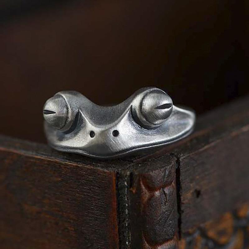 Retro Craft Creative Ring, Personalized Frog Lady Ring