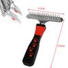 Double Row Pins Comfortable Grip Dog Supplies Pet Grooming Comb Rake Comb Fur Cleaning Tool