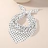 Thin Polka Dots Triangle Scarf Polyester Head Wraps Elegent Foulard Hair Band  Women