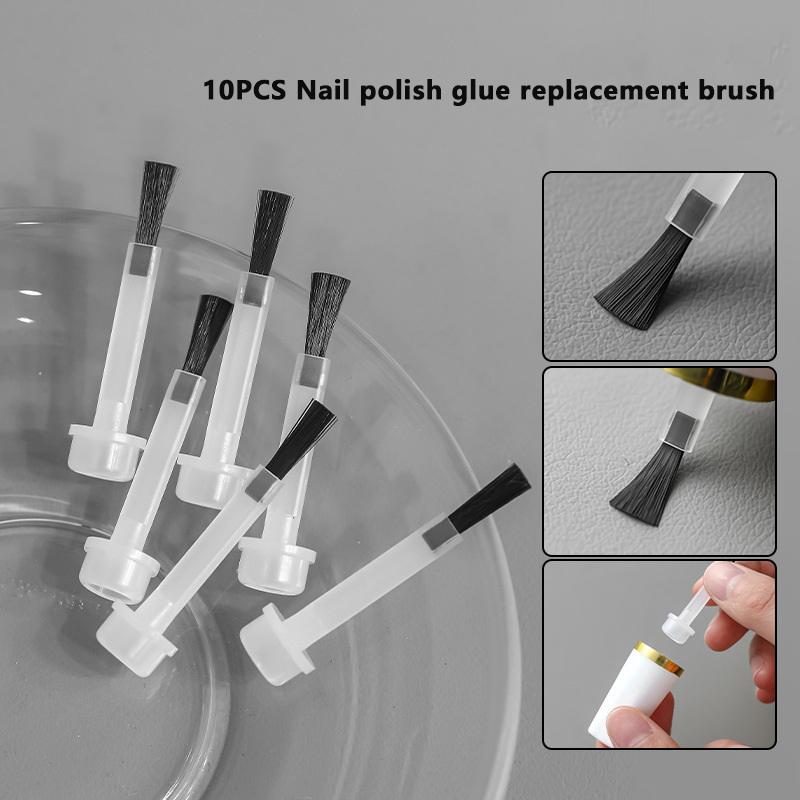 10 шт. одноразовых кистей для лака для ногтей, сменная кисть для флакона с лаком для ногтей, кисть для дизайна ногтей, аппликаторы для жидкости, маникюрные инструменты