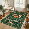 Hummingbirds Floral Theme Soft Crystal Velvet Rug Custom Name & Text Print Non Slip Floor Rug for Bedroom Living Room