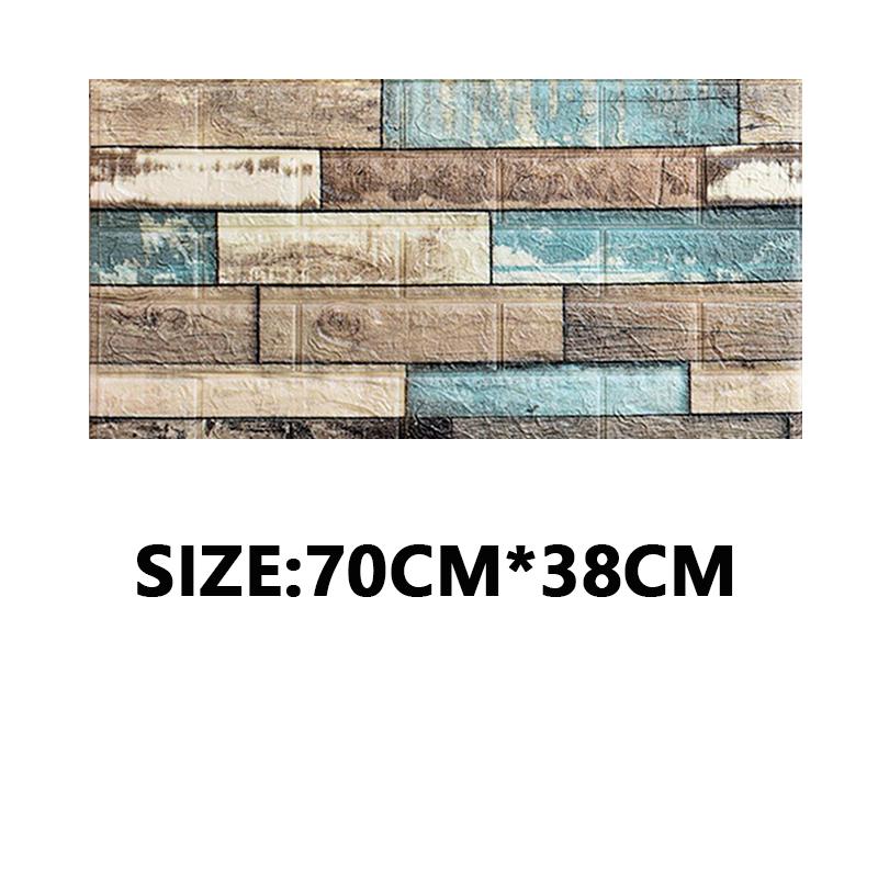 5/10Pcs 70cmX38cm Foam 3d Three-dimensional Wall Stickers Self-adhesive Crashproof Flexible Packaging Decorative Waterproof Wall Paper