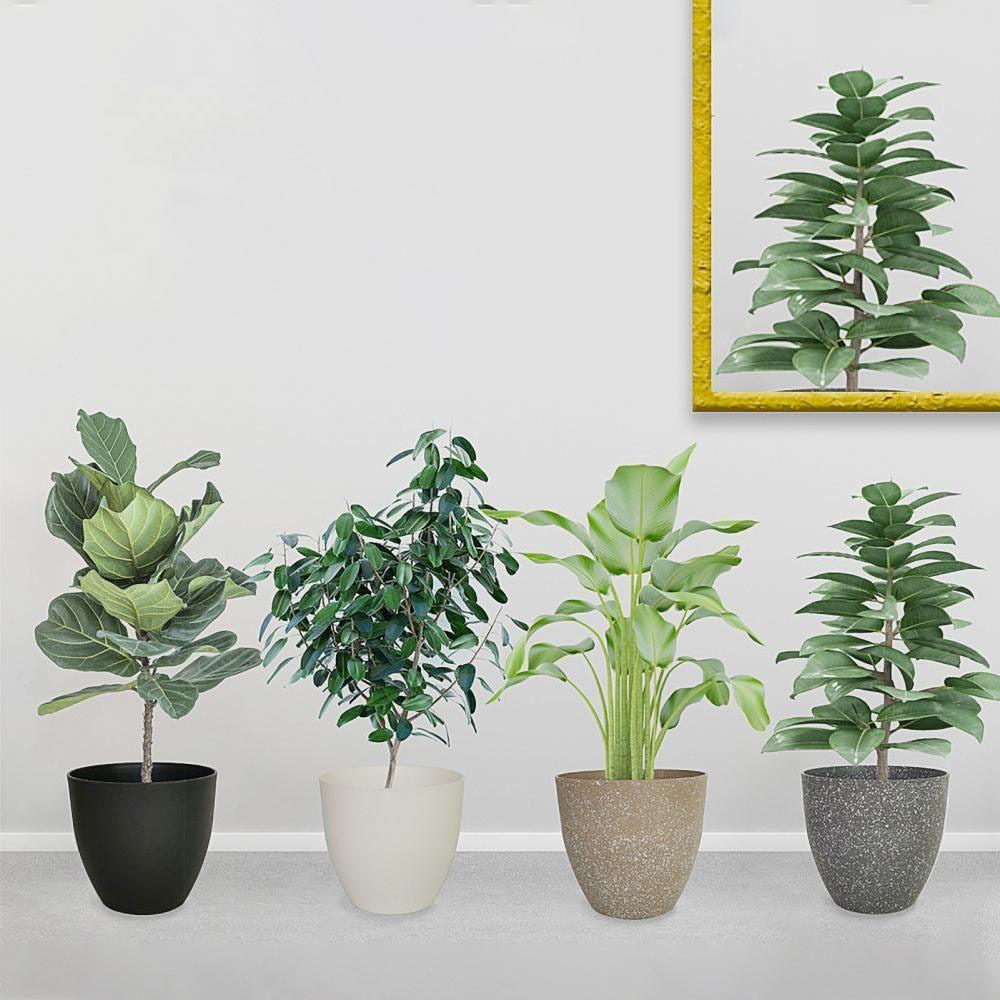 Frosted Plant Planter Thickened Plant Cultivation Pot Frosted Imitation Stone Flower Pot  Office