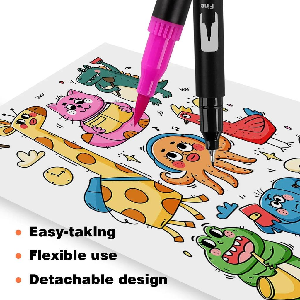 Dual Tip Brush Art Markers Pen 12/24/36/48/60/72/100/120/168 Colors Watercolor Pens for Drawing Painting Calligraphy Art Supplies
