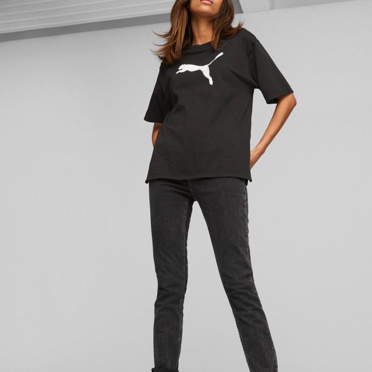 New PUMA T Shirts Women's Black 676650-01