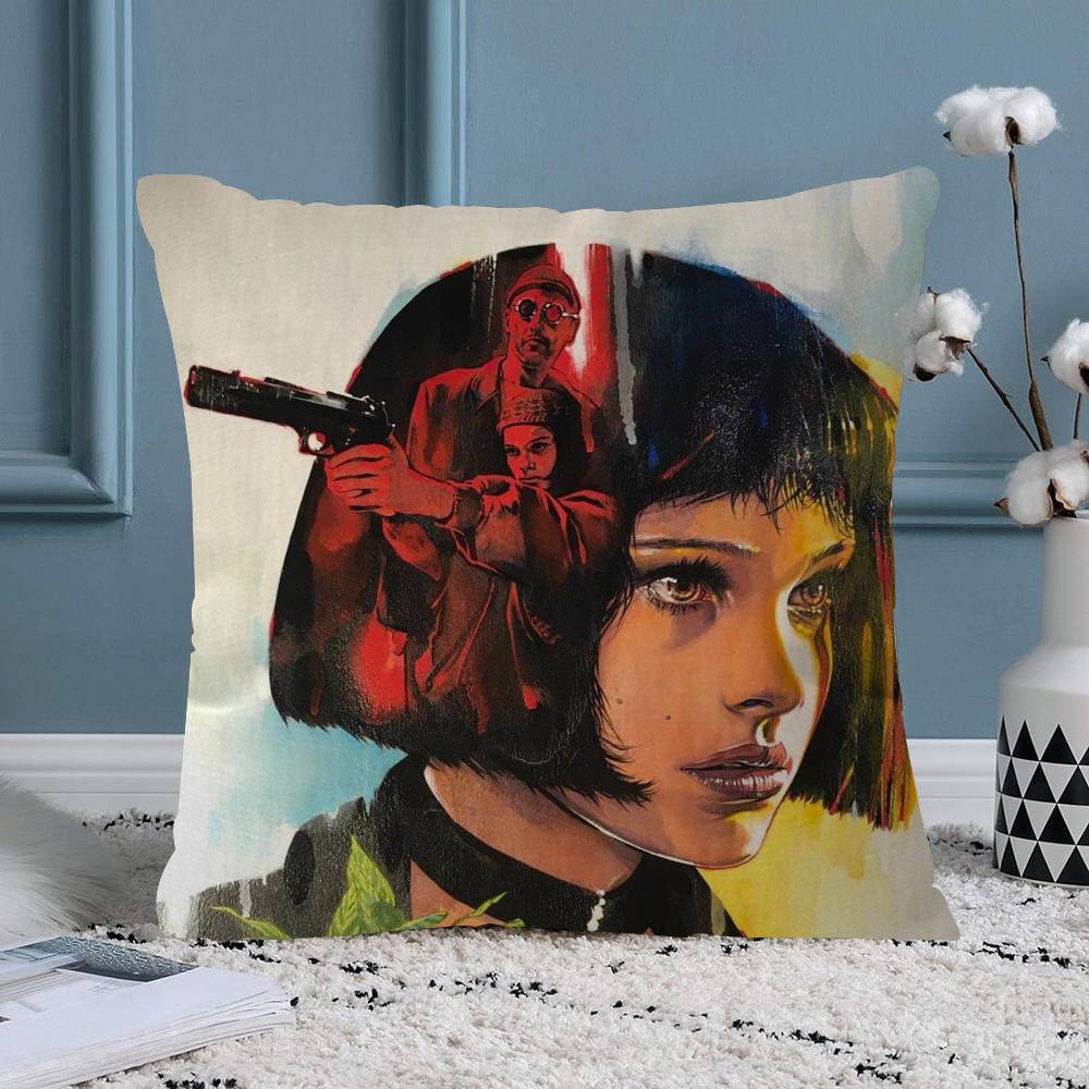 Classic Movie Leon The Professional Home Pillow Cushion Cover Pillowcase Living Room Sofa Home Decor Customized
