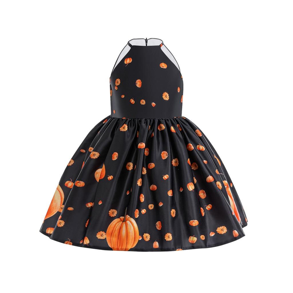 Halloween Baby Girls Dress Printed Dress Witch Role Play Cosplay Costume Masquerade Costume