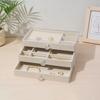 Dustproof Acrylic Jewelry Organizer Stackable Drawer Jewelry Box 3 Layers Jewelry Box  Bedroom
