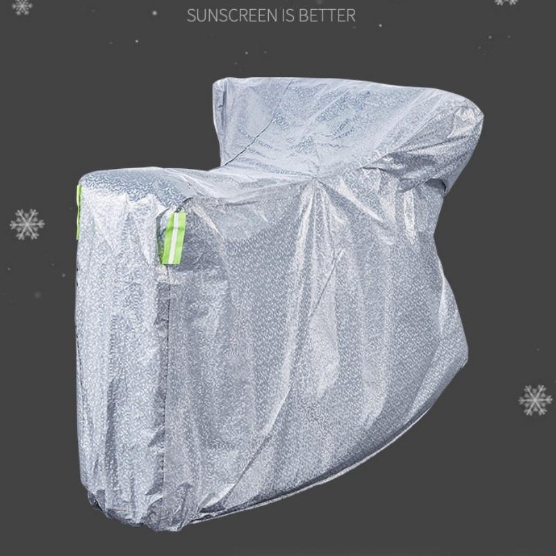 Чехол для мотоцикла, уличный всепогодный материал, 2 ветрозащитные пряжки, 4 светоотражающие полосы, внутренняя лента, защита от солнца, дождя, пыли, снега