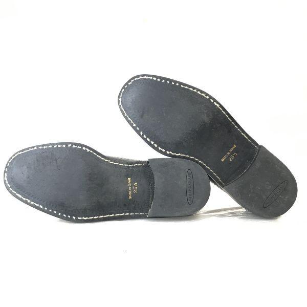 Винтажные 90-е, Сделано в Японии/MEN'S CLUB/Кожаные Оксфорды с крылом Goodyear Welt/25.5/Черный/ЧЕРНЫЙ/Деловые Туфли(ИСПОЛЬЗОВАЛ)