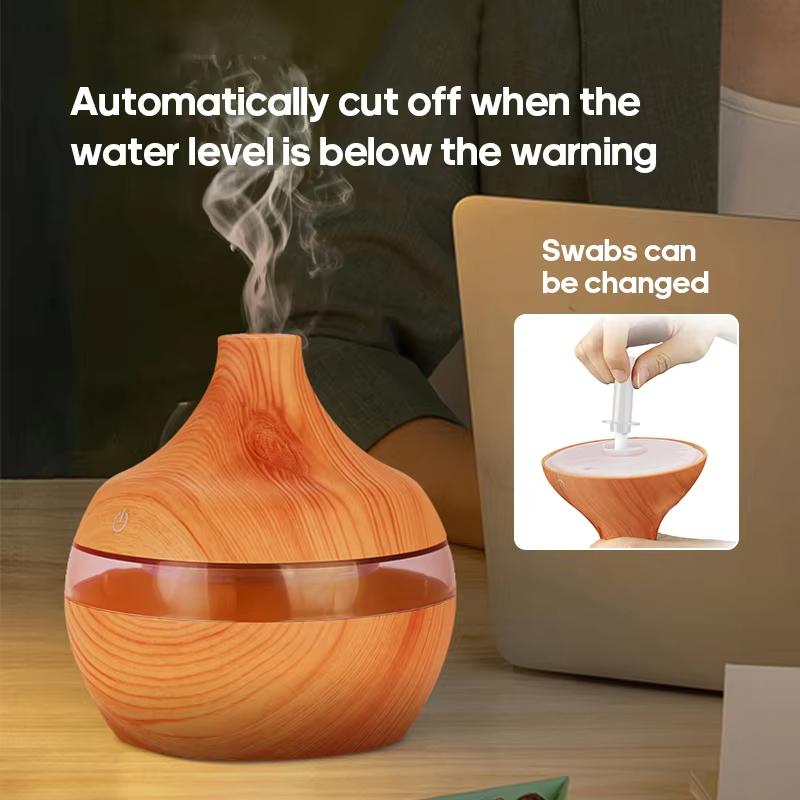 Увлажнитель воздуха Wood Grain Humidifier 300 мл USB-диффузор-распылитель USB бытовой увлажнитель увлажняющий прибор настольный увлажнитель Humificador
