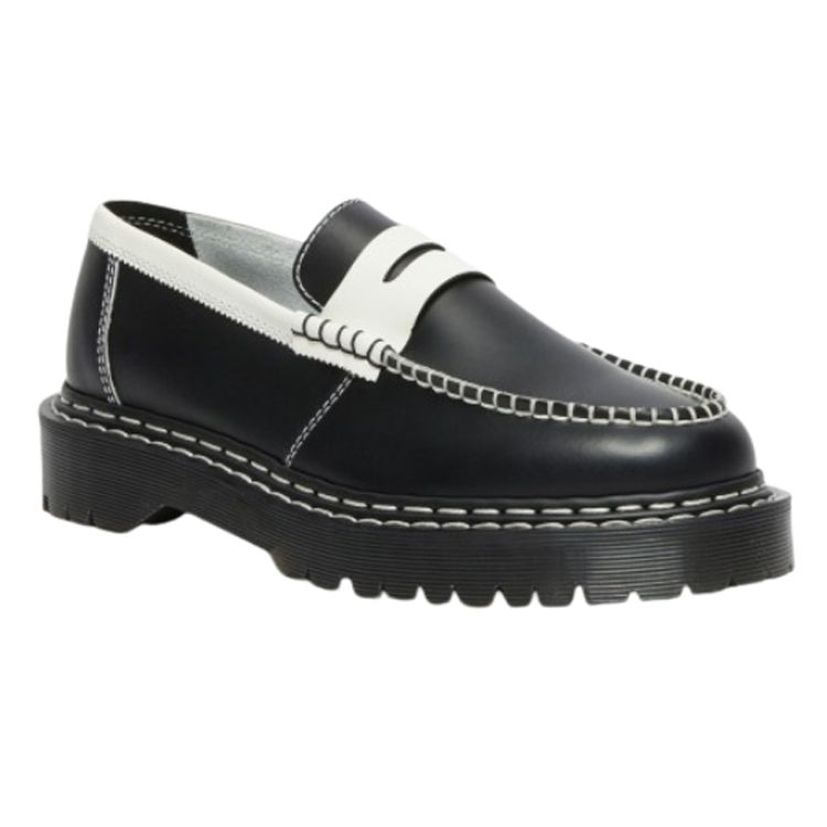 Доктор. Кожаные лоферы Martens Низкий верх Повседневная обувь Лоферы унисекс Черный 27334009