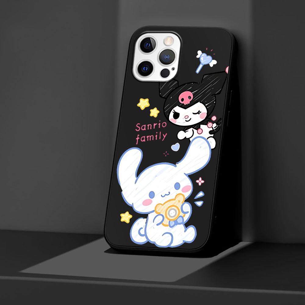 Чехол Cinnamoroll Kuromi для Apple iPhone 13 14 Plus 11 12 Mini 15 Pro Max 7 8 SE 2020 X XS XR Силиконовый Мягкий Чехол для Телефона