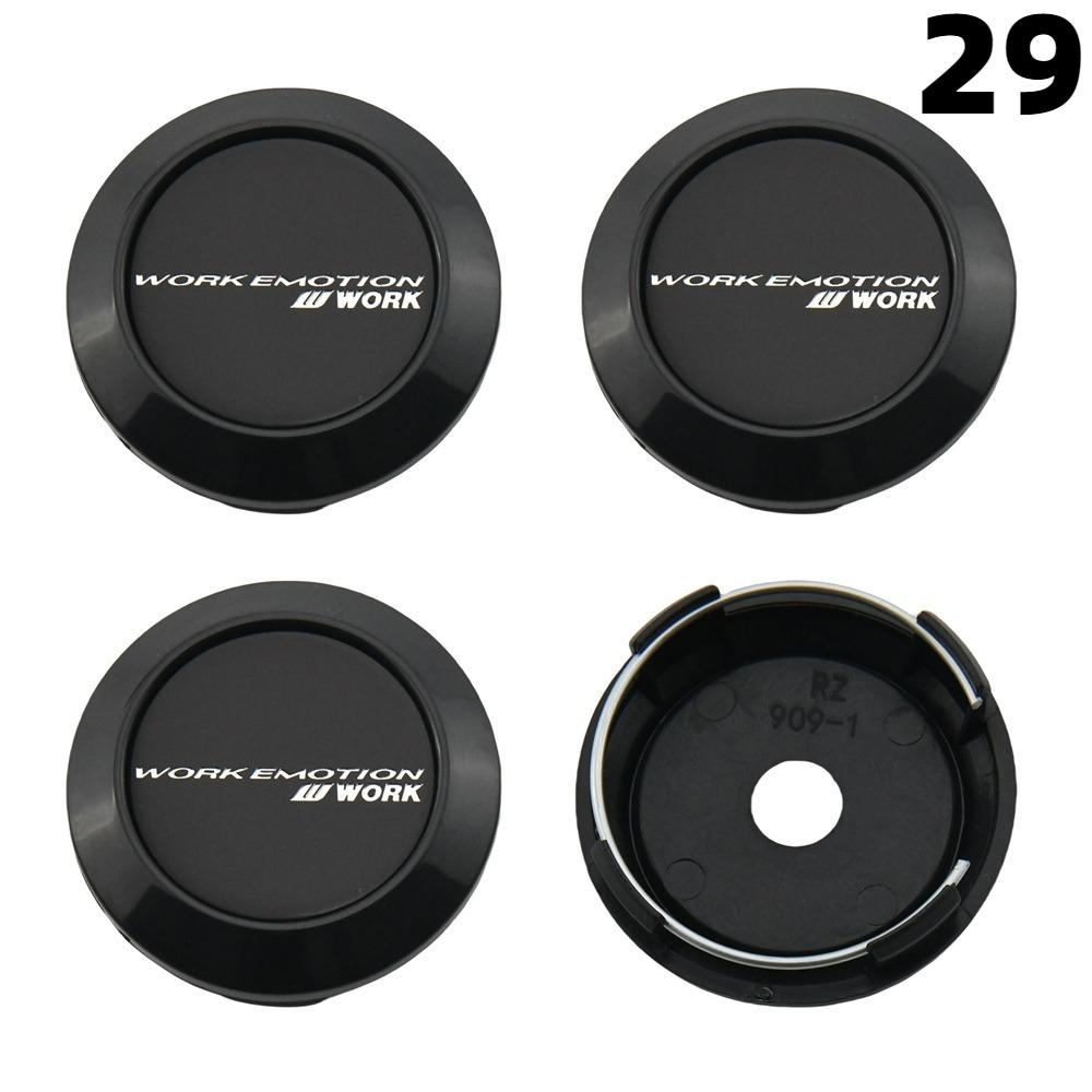 4PCS 64MM OD / 60MM ID Cap For Rims WORK EMOTION EQUIP MEISTER VS Emblem Wheel Center Cap Sport Car Logo Wheel Cover Hub caps