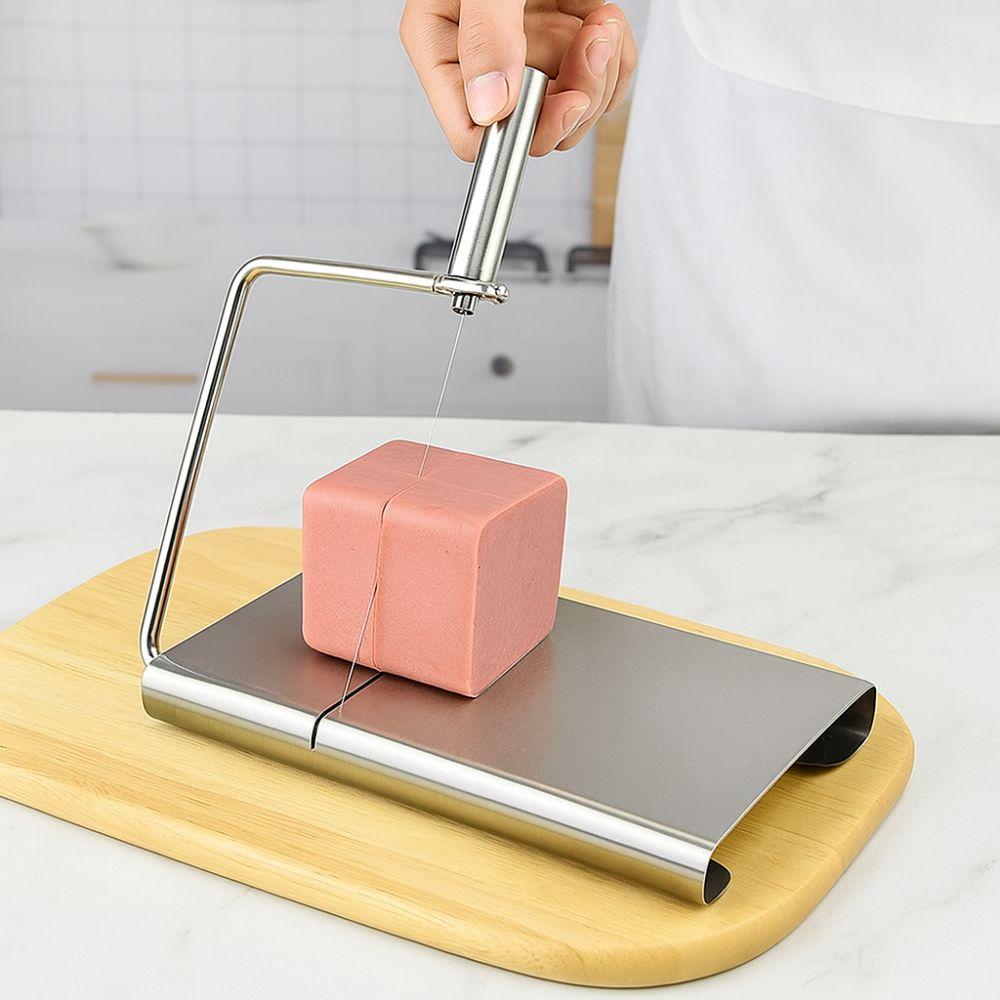 Multifunction Non-slip Stainless Steel Cheese Slicer Non-stick Rust-resistant Food Slicer Stable Handmade Soap Cutter Catering