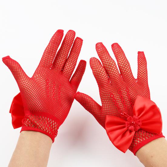 Короткие перчатки для маленьких девочек 45755 лет Чаепитие Свадьба