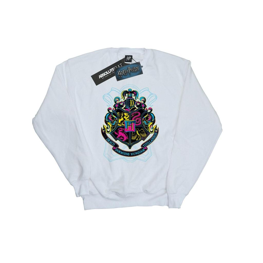 Harry Potter Mens Neon Hogwarts Crest Sweatshirt