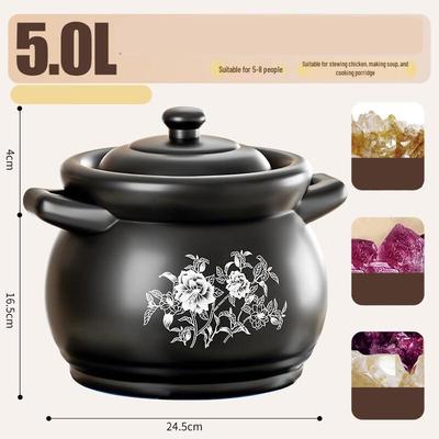 Прочный глиняный горшок-кастрюля для газовых плит