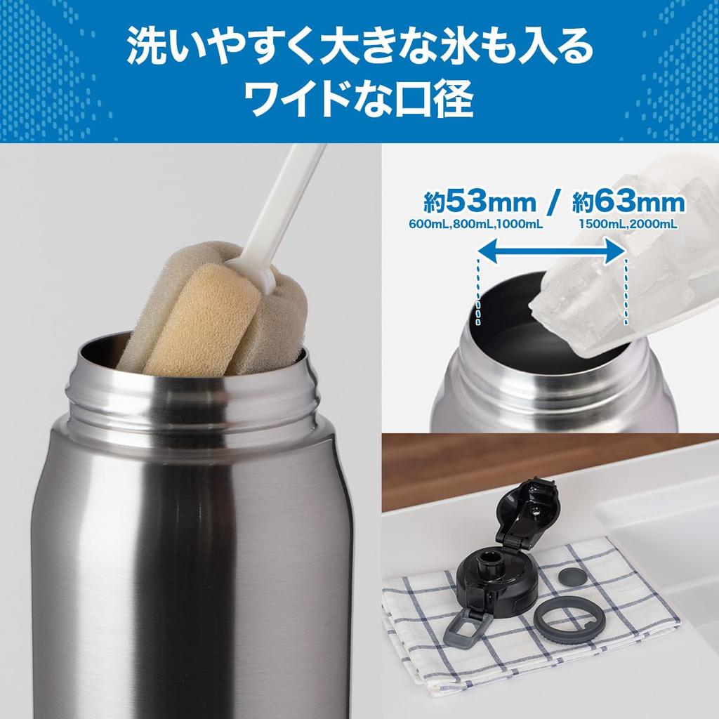 Atlas Water для начальной школы напрямую с прямым для холодильного хранения нержавеющий вакуум спортивные напитки легко AQUAGE Бутылка, 1,5 литра, дети,