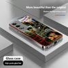 Чехол для телефона N195 в новом стиле с изображением аниме One Piece Luffy для iPhone 16 15 Pro Max 8 Samsung S24 S23 A54 A35 Redmi Note 13 Pro с покрытием из закаленного стекла