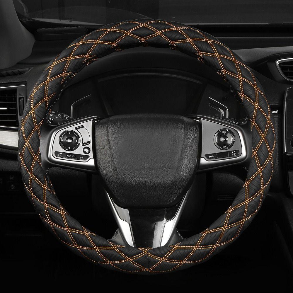 Breathable Leather Protection Protector Car Accessories Durable Steering Wheel Cover Auto