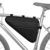 Bike Triangle Frame Bag 2.3L Reflective Night Riding Security Tool Storage Pack Bike Bag Black 2.3L