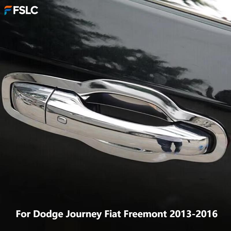 For Dodge Journey Fiat Freemont 2013-2016 Accessories Door Handle Cavity Bowl Chrome Cover Cup ert Trim Molding 8Pcs