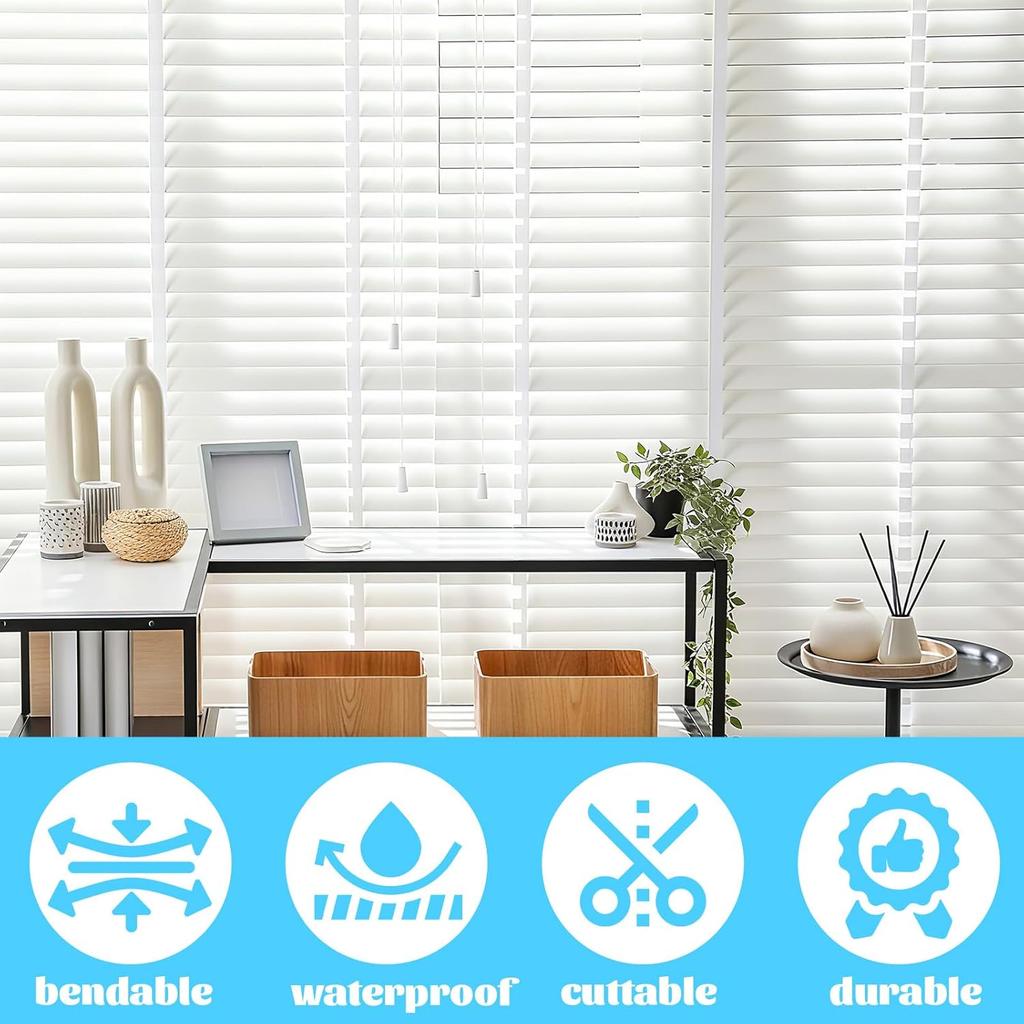 20 PCS Horizontal Blind Repair Tabs, Mini Blind Slat Repair Kit 1 inch Horizontal Blinds Replacement Slat White Blind Fixers for Repairing Damaged