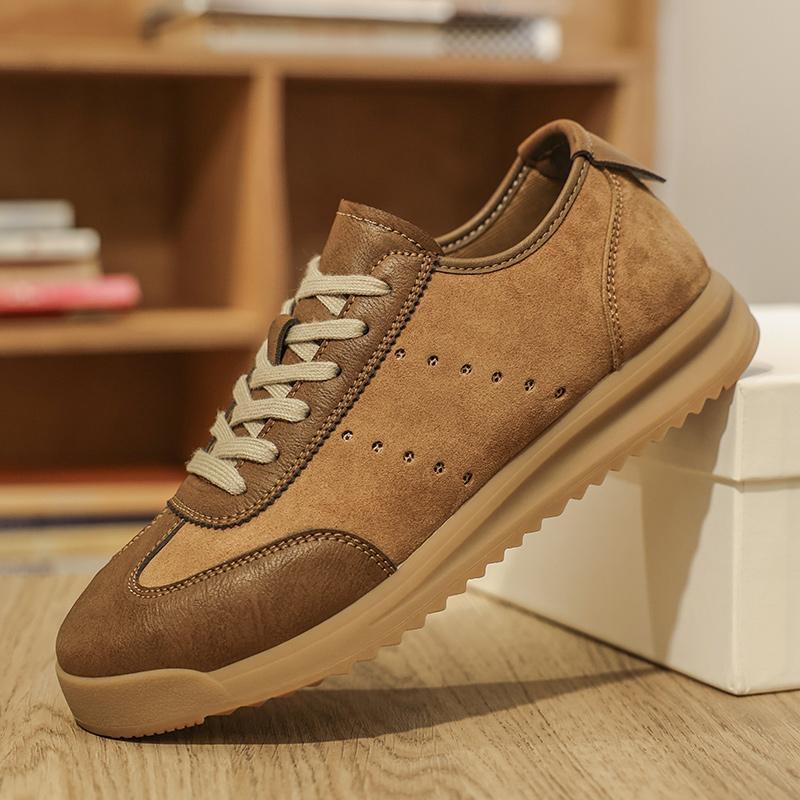 Fashion Classic Casual Leather Men's Shoes Non-Slip Walking Sneakers Outdoor Lightweight Skateboard Footwear Male Comfy Vulcanize Shoes
