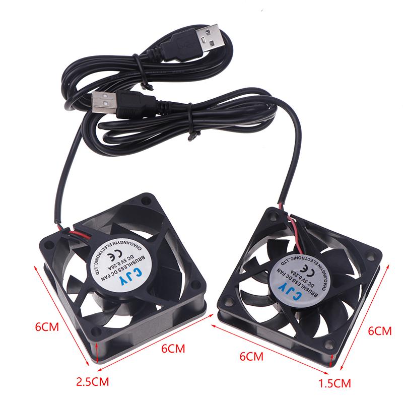 1Pc Pc Computer Case Cooler 60Mm Usb Fan 5V Brushless Cooling Fans For Raspberry Radiator Ventilation Oil Bearing