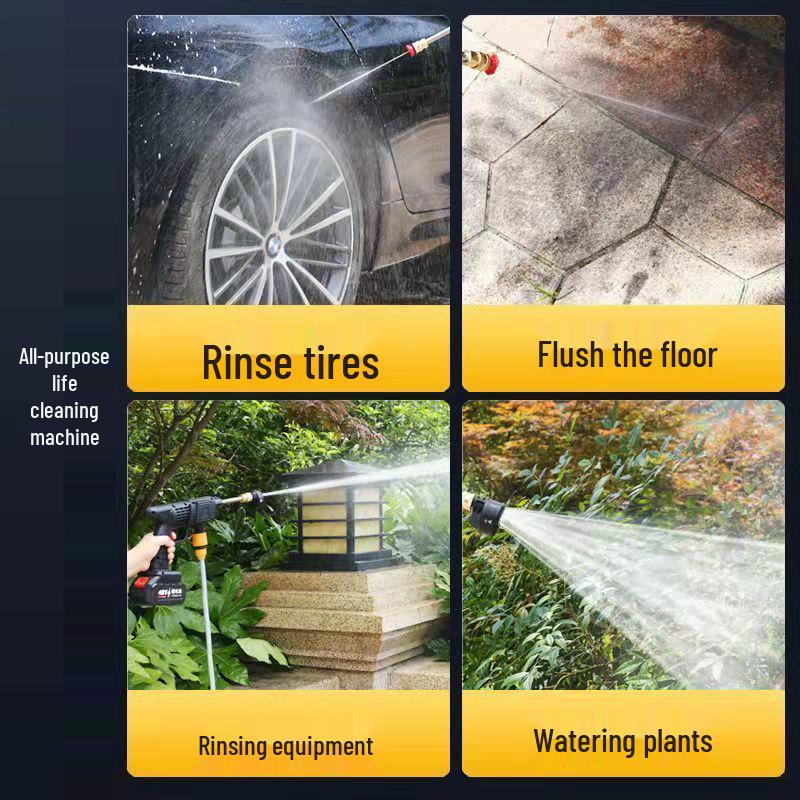 Беспроводная портативная мойка высокого давления для автомобиля - Инструмент для чистки с литий-ионным аккумулятором