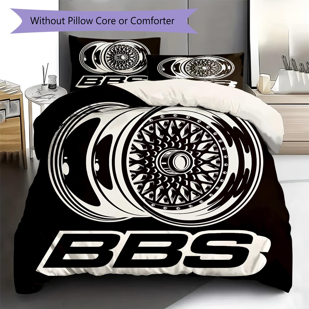 BBS Pattern Bedding,Quilt Set Quilt Cover Pillowcase Home Birthday Gift (1 * duvet cover + 2 * pillowcase, without core)