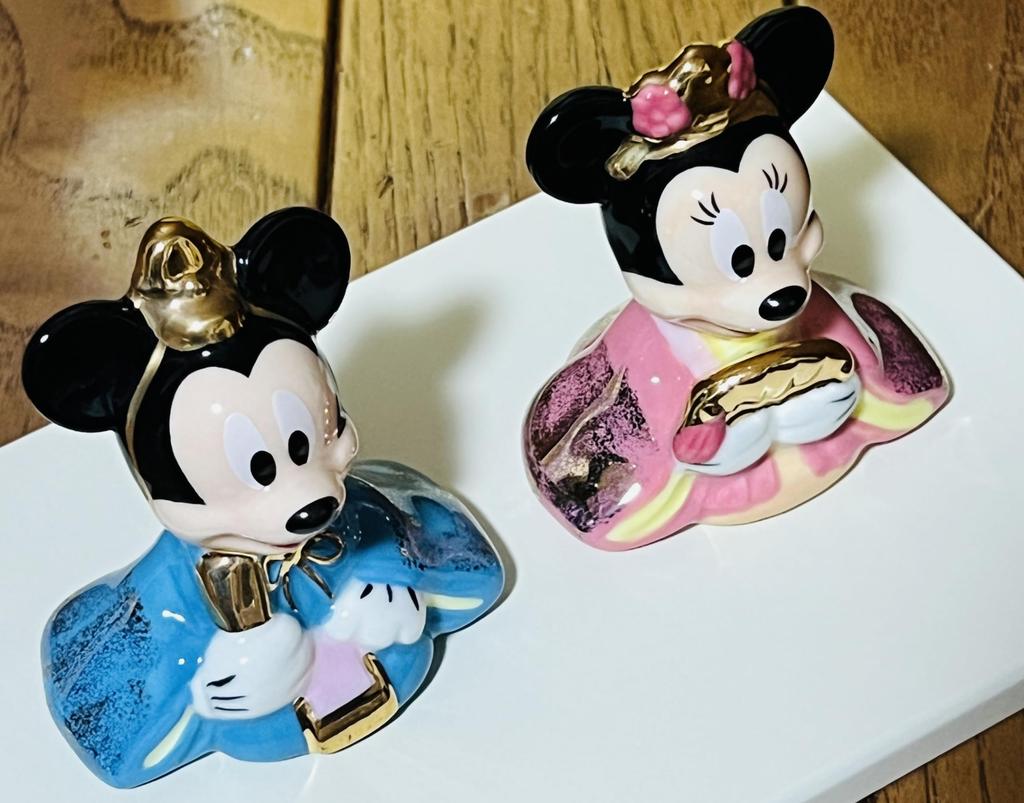 Mickey & Minnie Porcelain Hina Doll 183235 Disney Yoshitoku