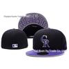Бейсболка с плоским козырьком Colorado Rockies MLB с вышивкой