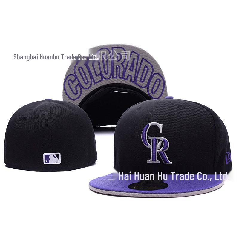 Бейсболка с плоским козырьком Colorado Rockies MLB с вышивкой