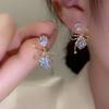 Temperament Bow Flower Earrings for Women Banquet Party Earrings Romantic Valentine's Day Gift