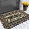 Stone Pattern Welcome Doormat Non-Slip Floor Mats Indoor Outdoor Entrance Carpet Home Decor
